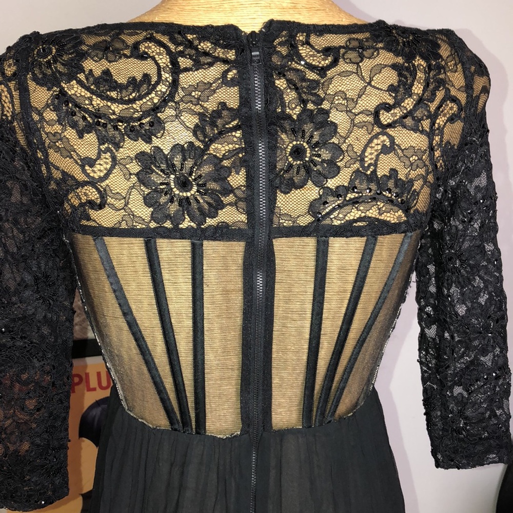 Alice + Olivia By Stacey Bendet Silk Black maxi dress Size 6 - Picture 8 of 16
